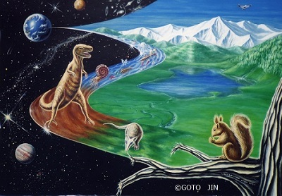 アクリル画「自然史之路」